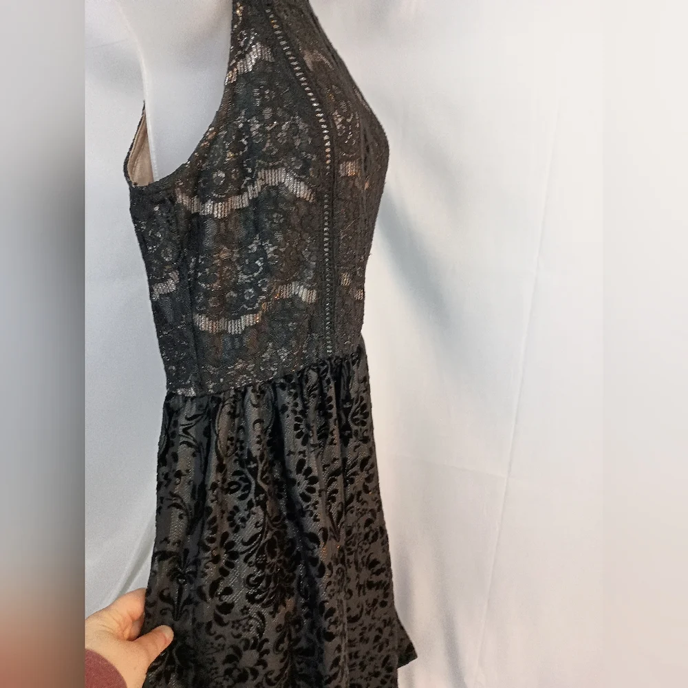 Xhilaration‎ Whimsigoth Fairy Grunge Black Lace Mini Dress Size Medium